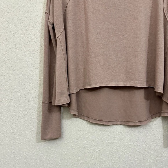 FREE PEOPLE WE THE FREE Cozy Time Funnel Neck Top in Chocolate - Picture 5 of 11